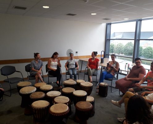 Team building drumming Drumming for team building for Jigsaw Dublin